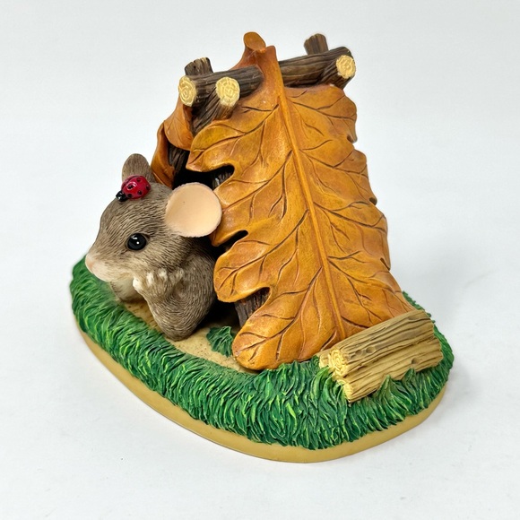 Vintage Fitz and Floyd Charming Tails Camping Out Figurine Whimsical Mouse Tent - Picture 5 of 13
